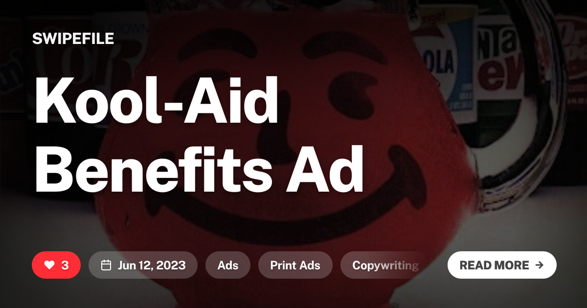 Kool-Aid Benefits Ad