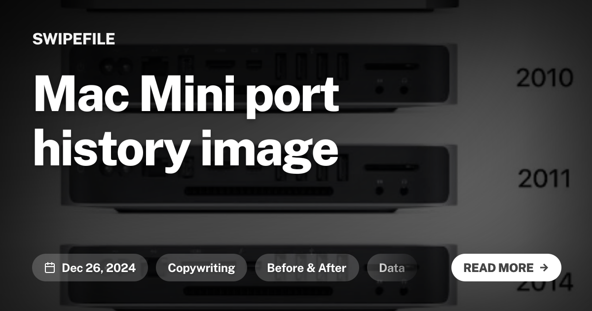 Mac Mini port history image