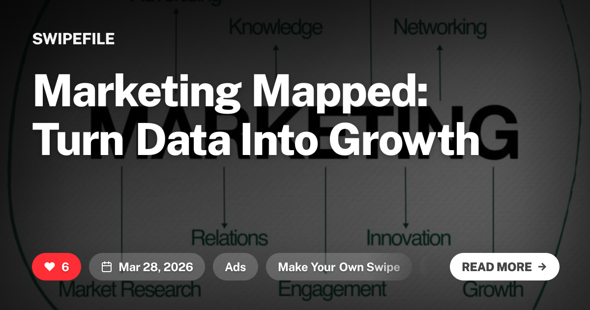 Marketing Mapped: Turn Data Into Growth | Swipefile