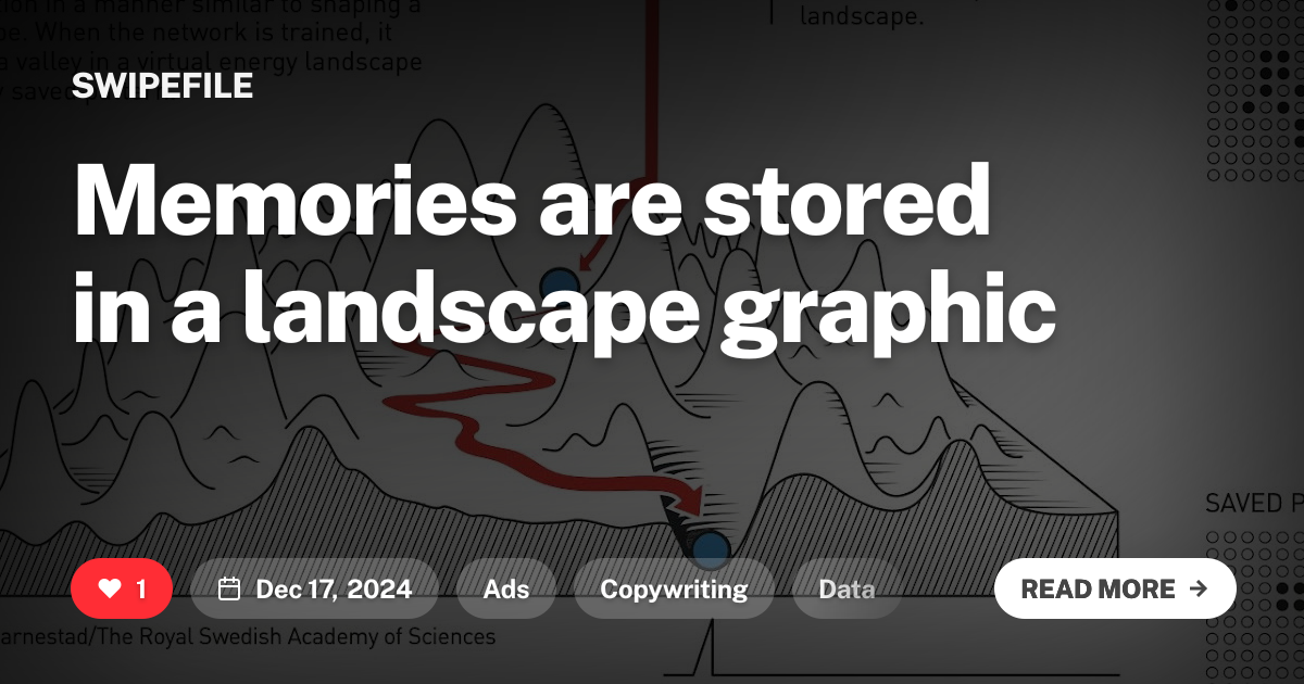 Memories are stored in a landscape graphic