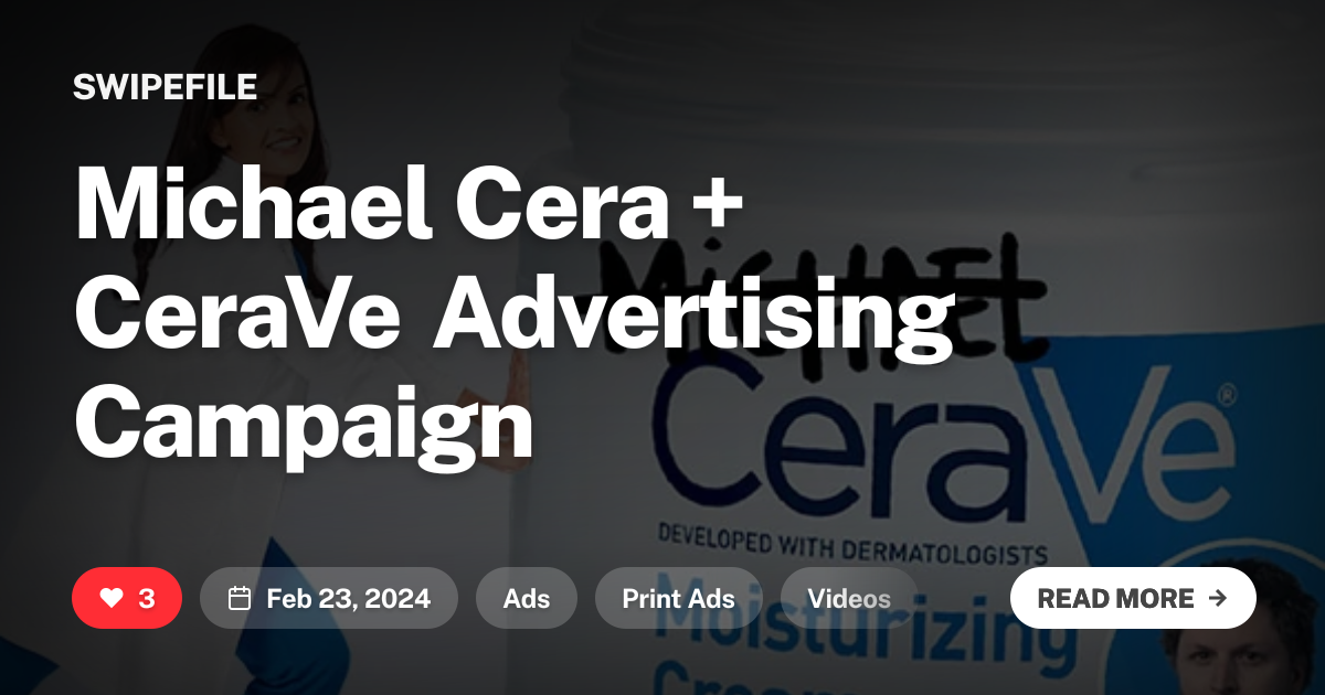 Michael Cera + CeraVe Advertising Campaign
