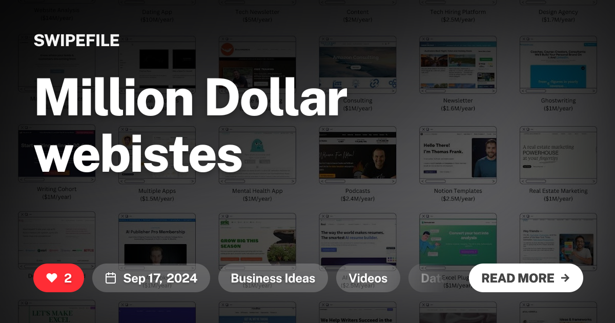 Million Dollar webistes