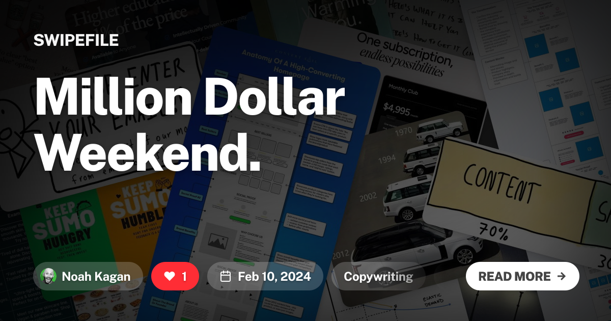 Million Dollar Weekend.