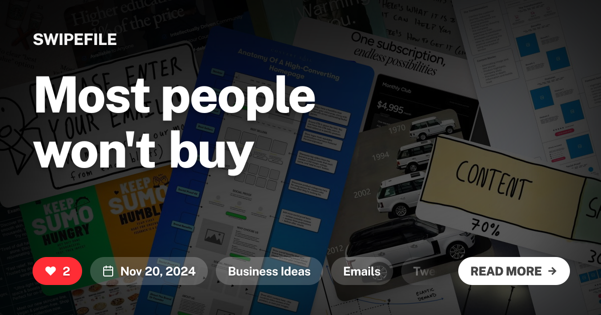 Most people won&#x27;t buy