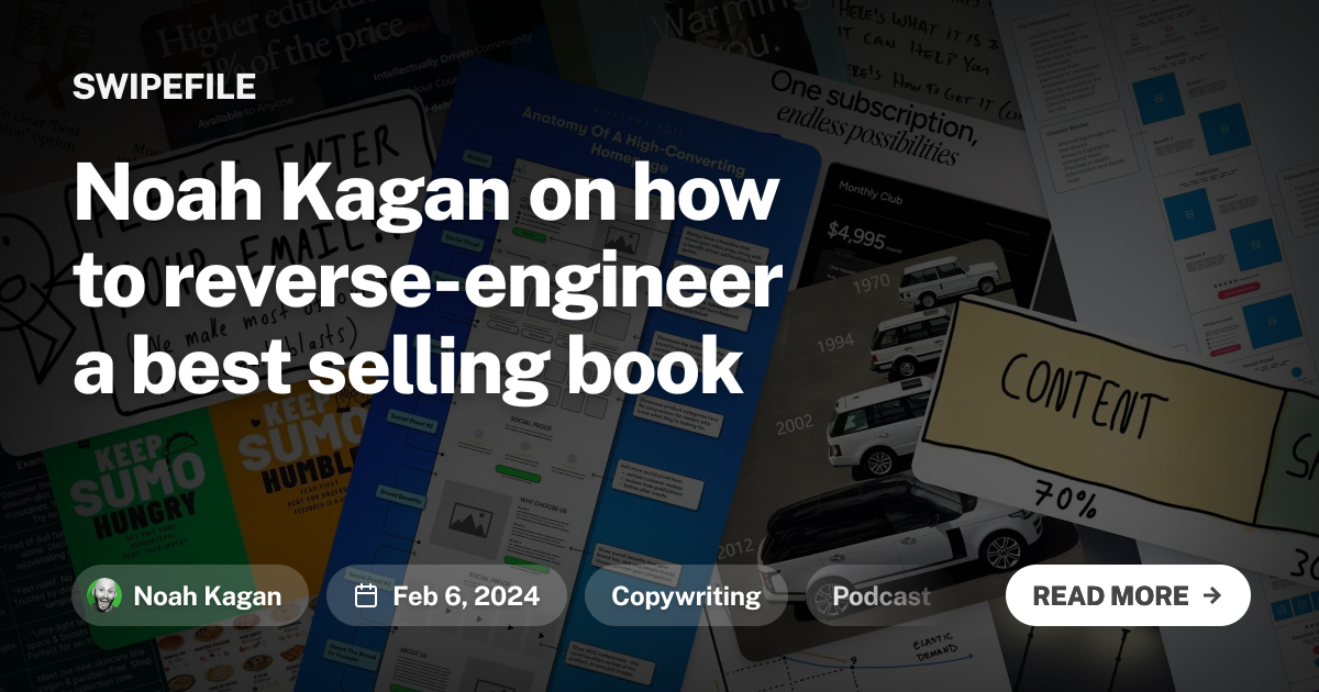 Noah Kagan on how to reverse-engineer a best selling book