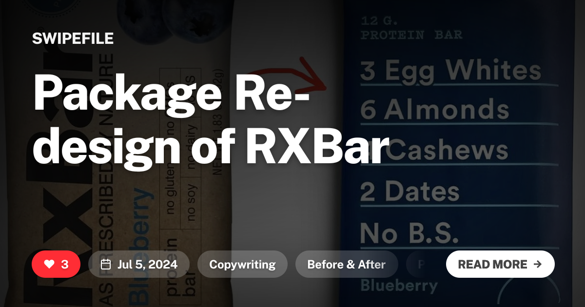 Package Re-design of RXBar
