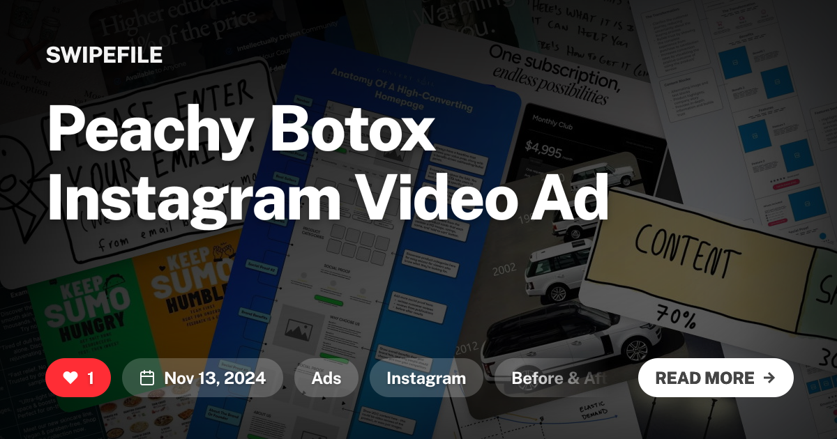 Peachy Botox Instagram Video Ad