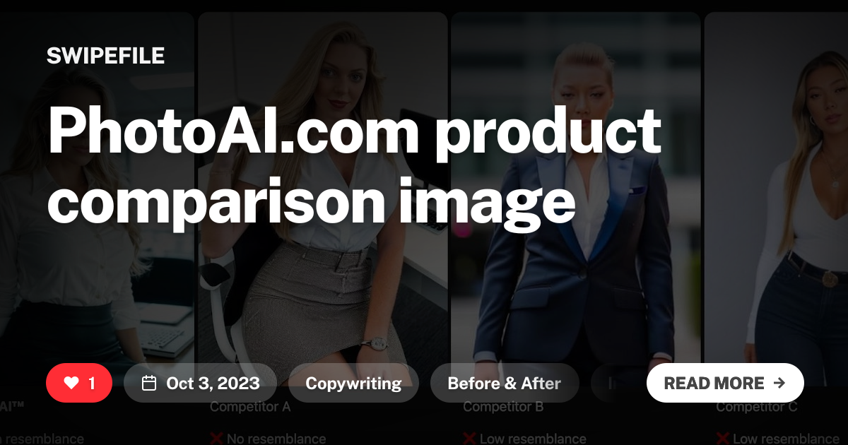 PhotoAI.com product comparison image
