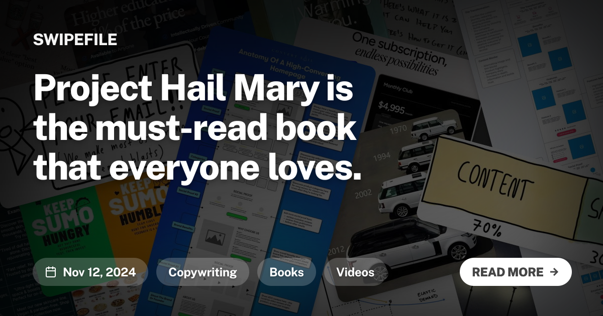 Project Hail Mary is the must-read book that everyone loves.