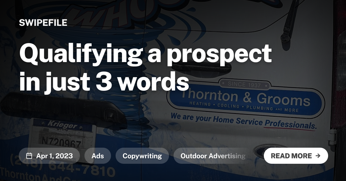 Qualifying a prospect in just 3 words