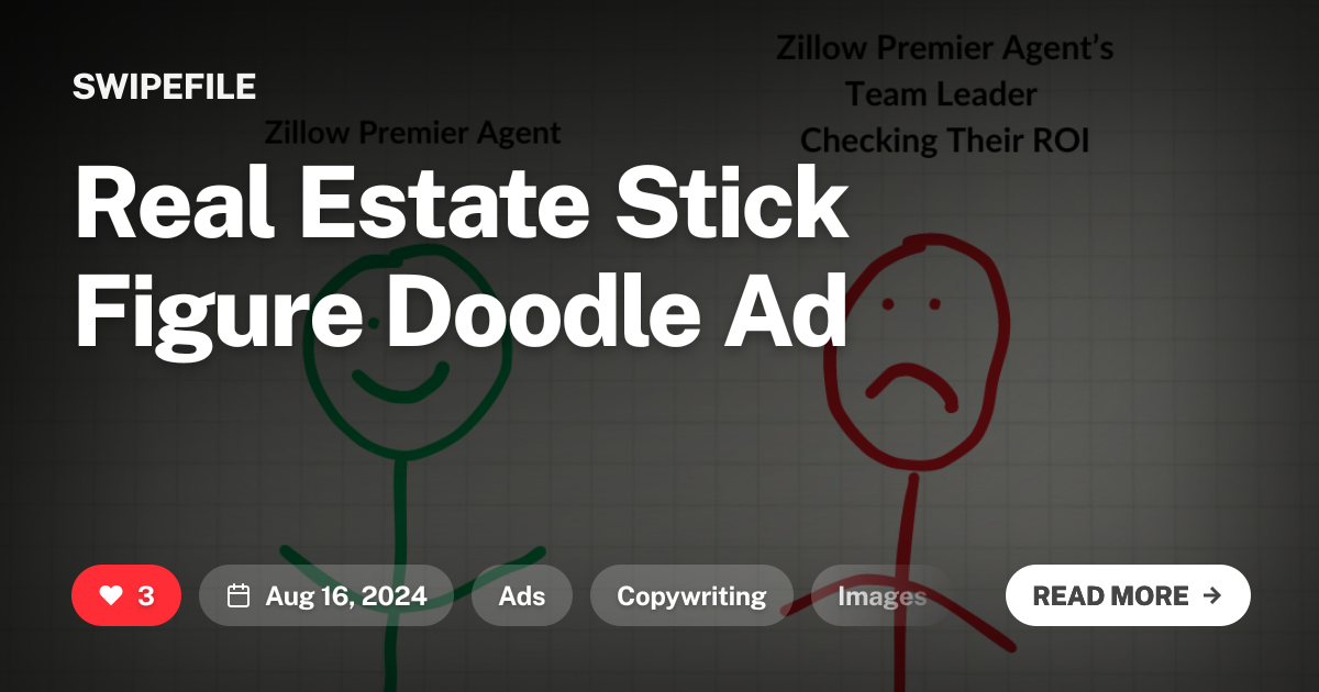 Real Estate Stick Figure Doodle Ad