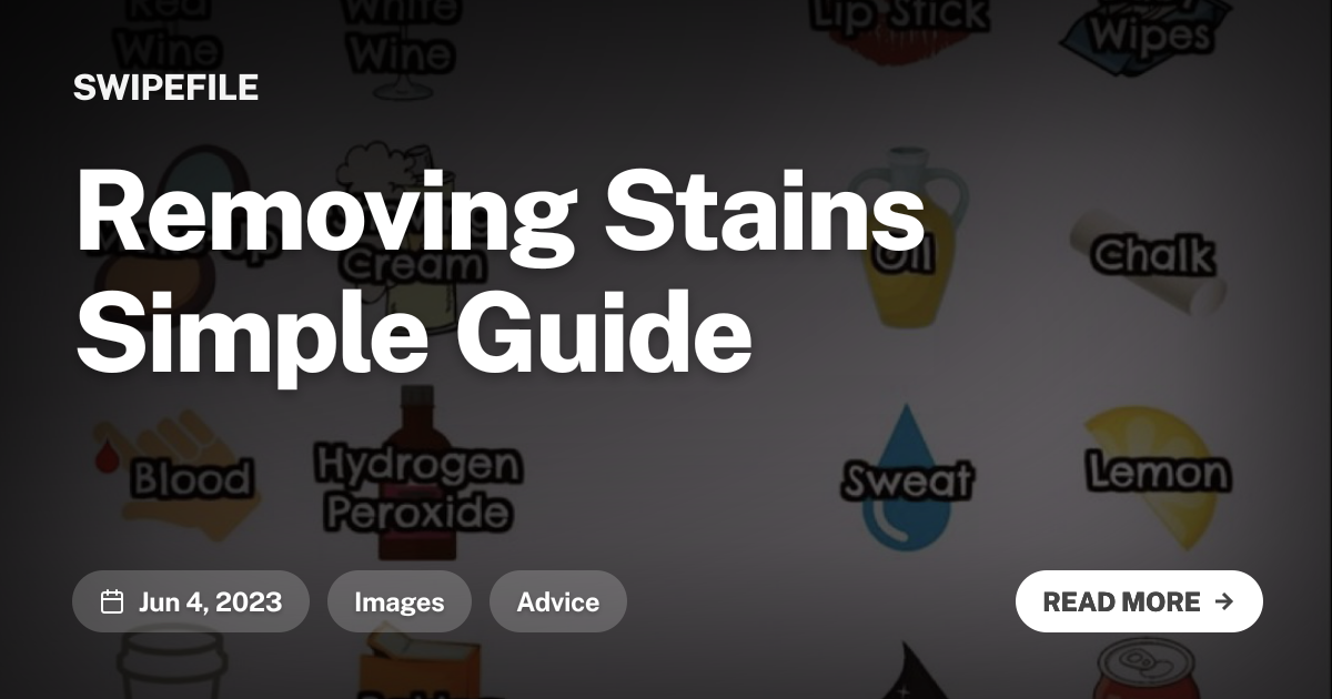 Removing Stains Simple Guide
