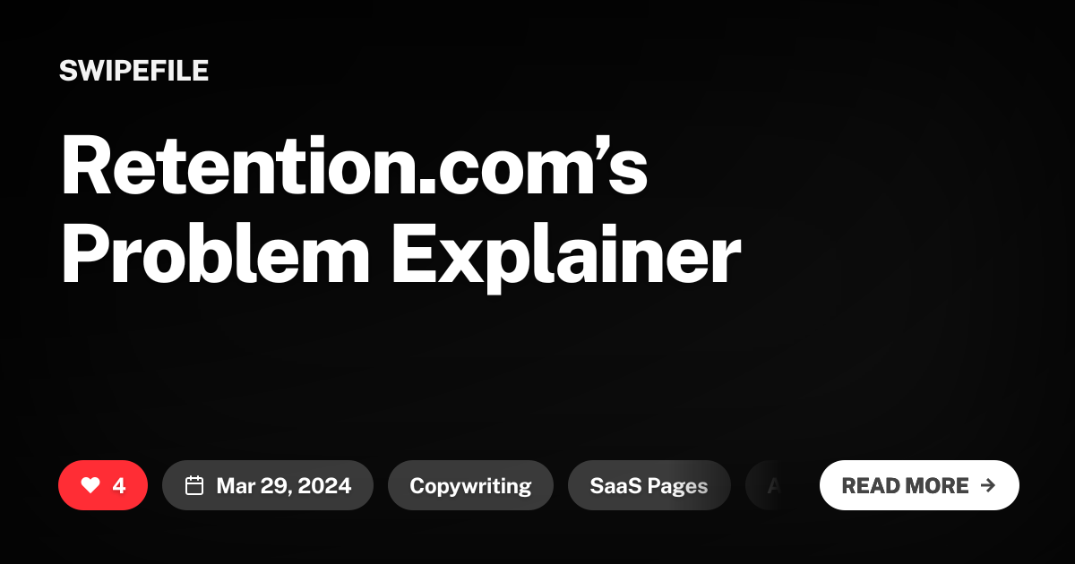 Retention.com’s Problem Explainer