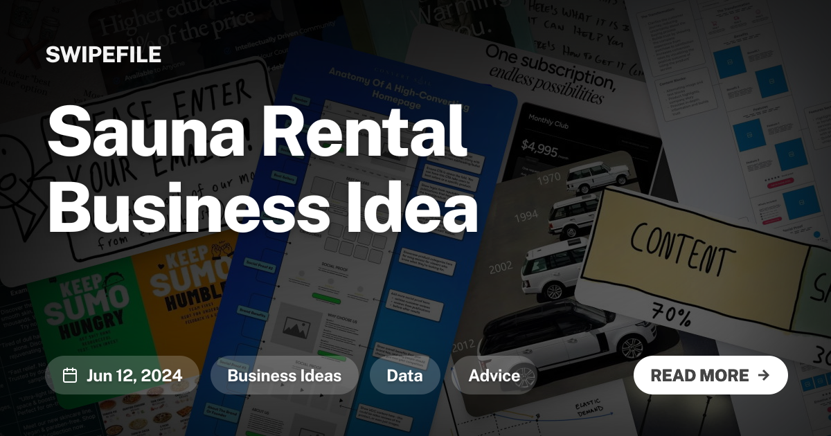 Sauna Rental Business Idea