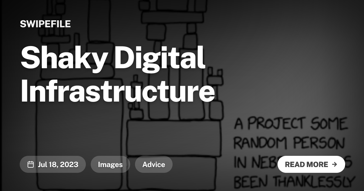 Shaky Digital Infrastructure