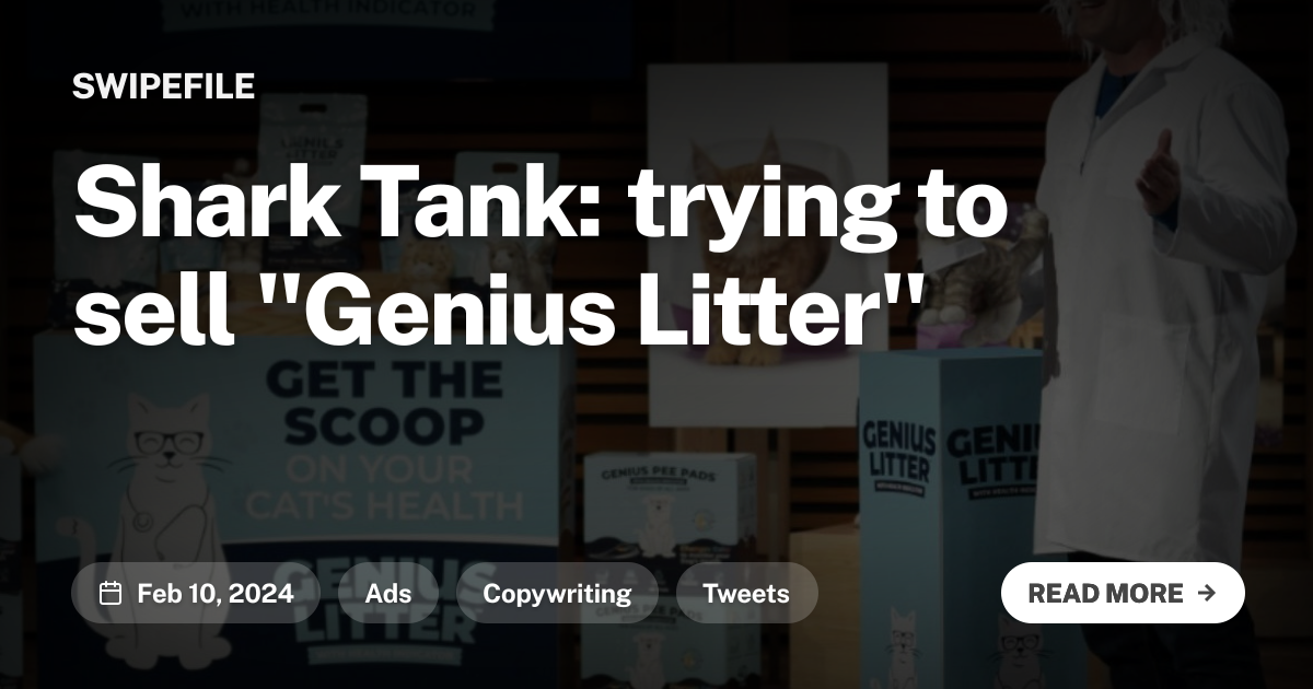 Shark Tank: trying to sell &quot;Genius Litter&quot;