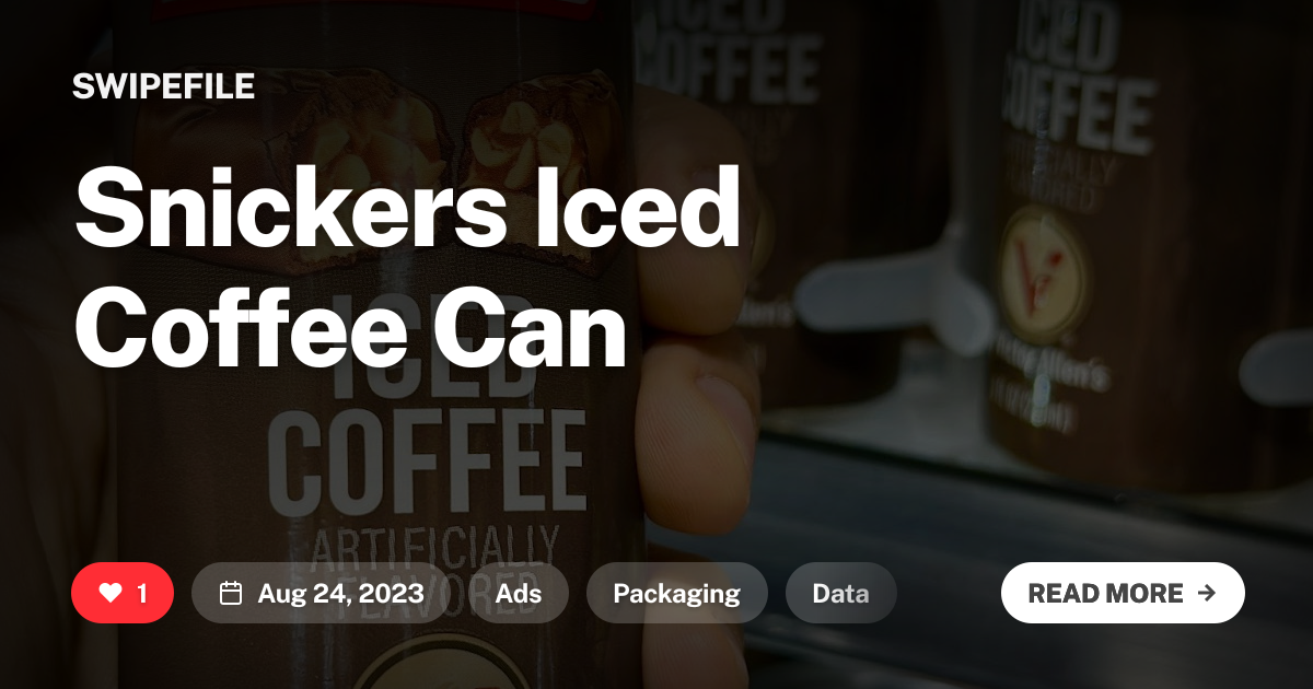 Snickers Iced Coffee Can