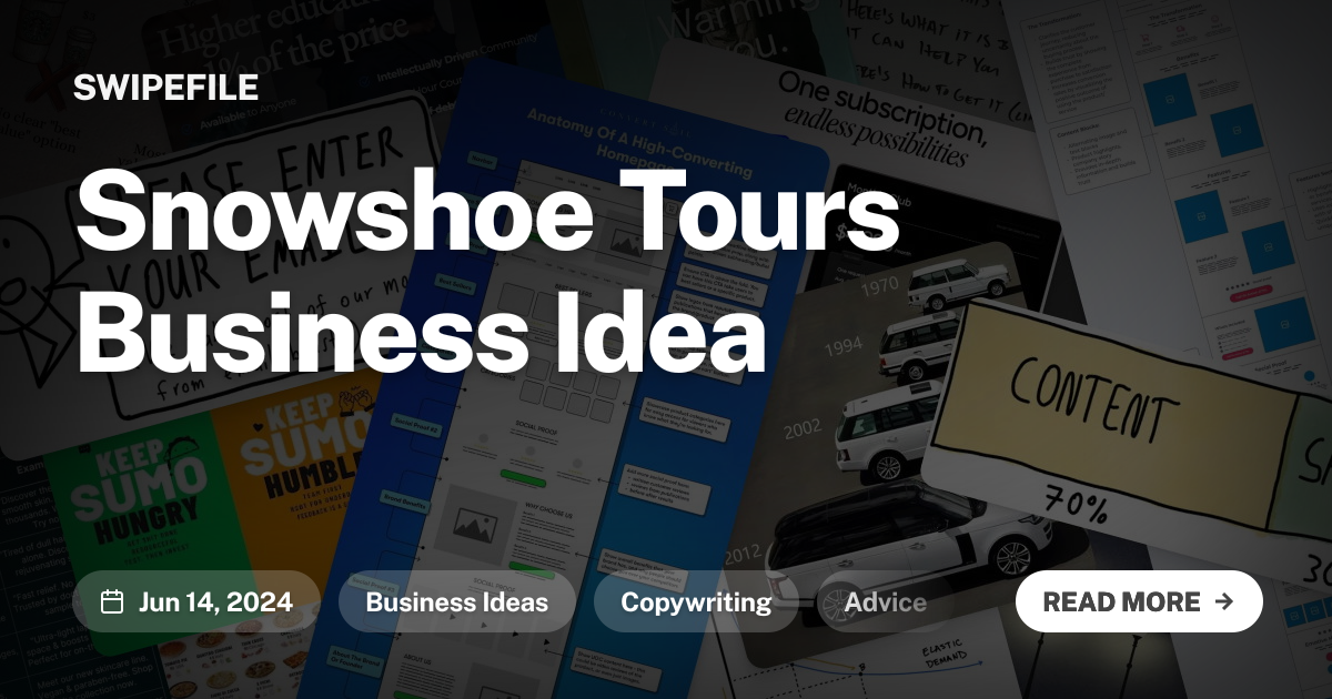Snowshoe Tours Business Idea