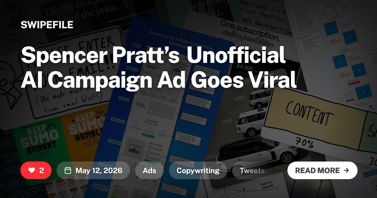 Spencer Pratt’s Unofficial AI Campaign Ad Goes Viral | Swipefile