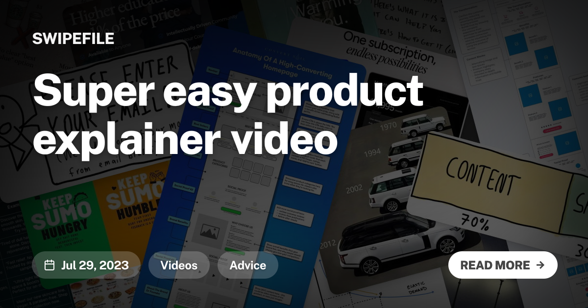 Super easy product explainer video