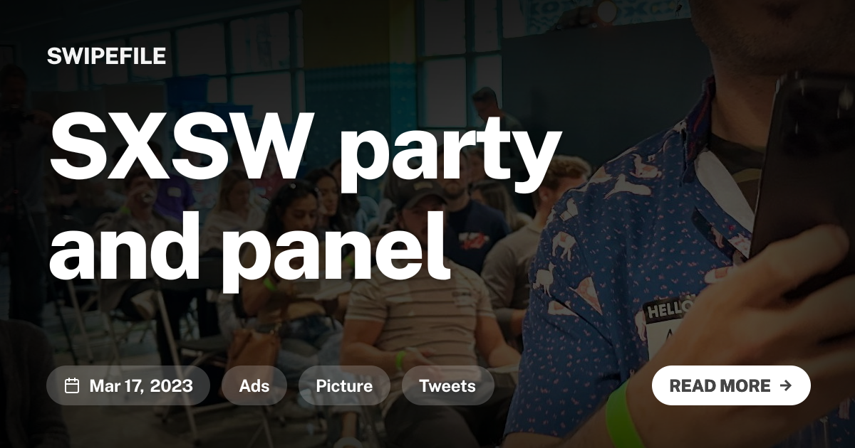 SXSW party and panel
