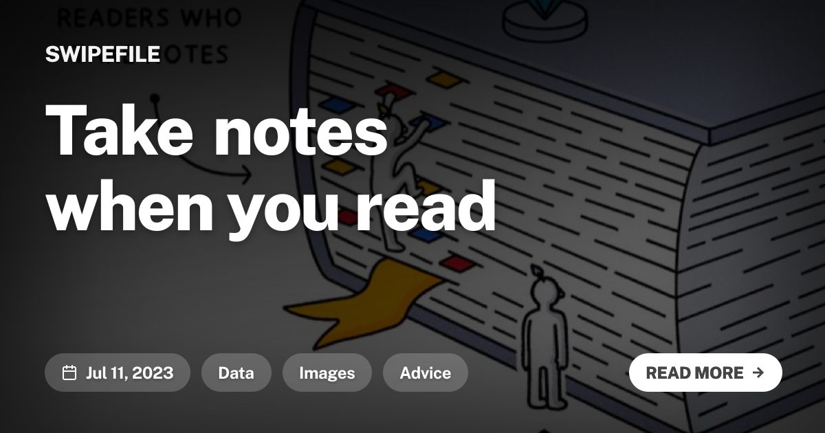 Take notes when you read