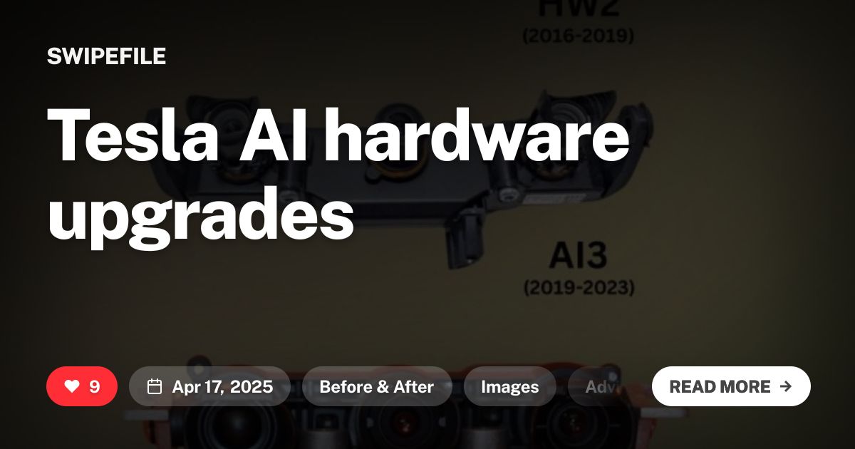 Tesla AI hardware upgrades | Swipefile