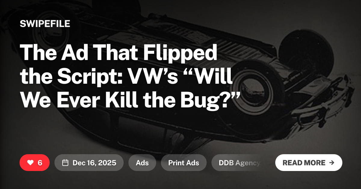 The Ad That Flipped the Script: VW’s “Will We Ever Kill the Bug ...