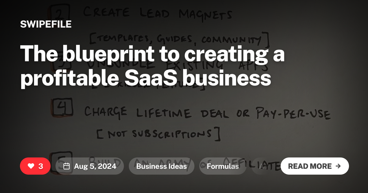 The blueprint to creating a profitable SaaS business
