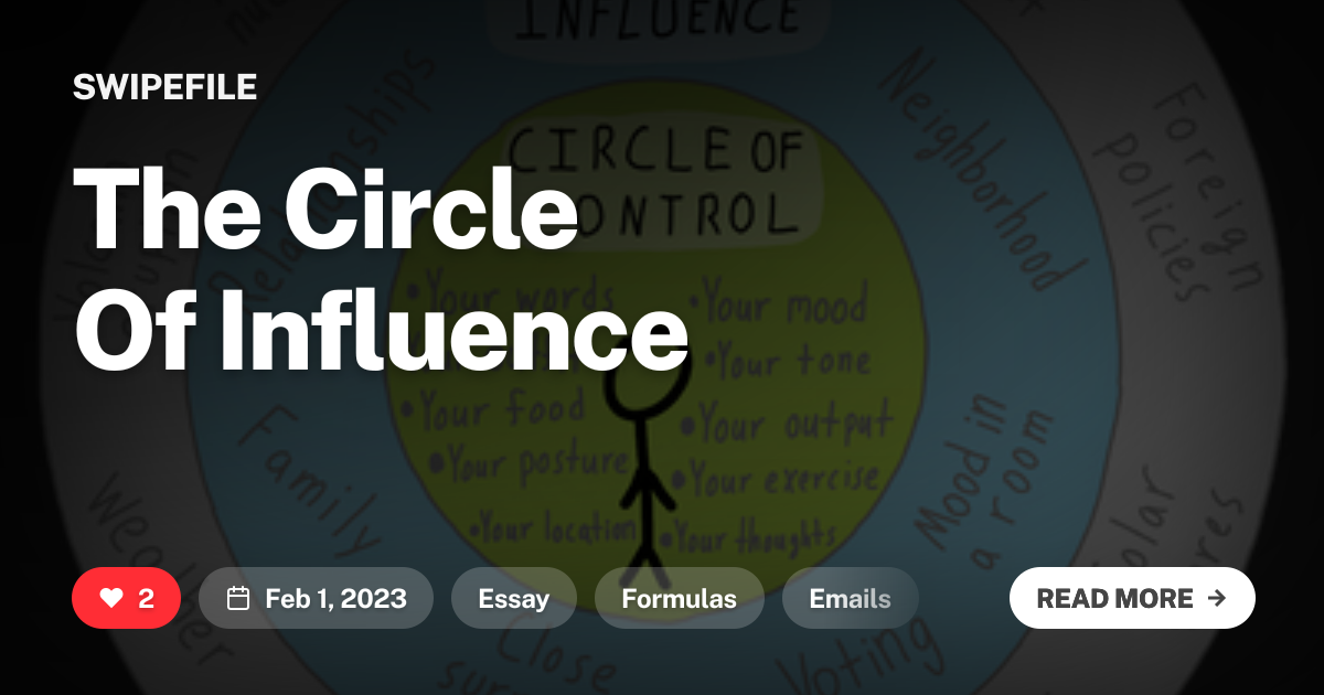 The Circle Of Influence