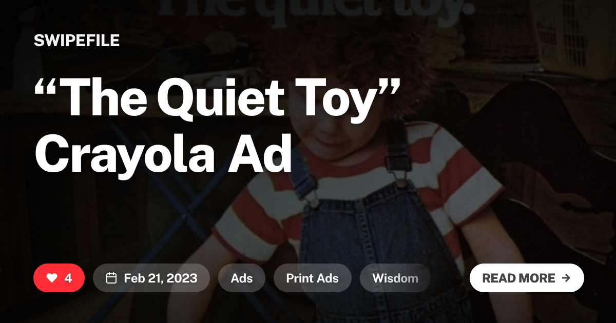 “The Quiet Toy” Crayola Ad