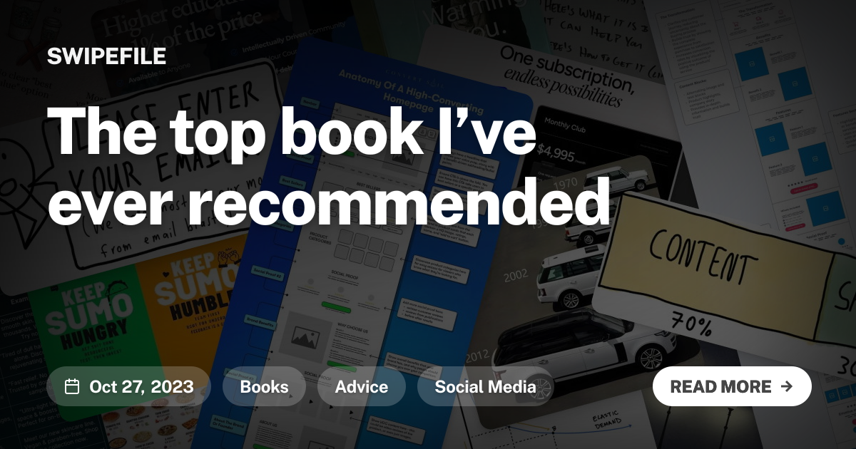 The top book I’ve ever recommended