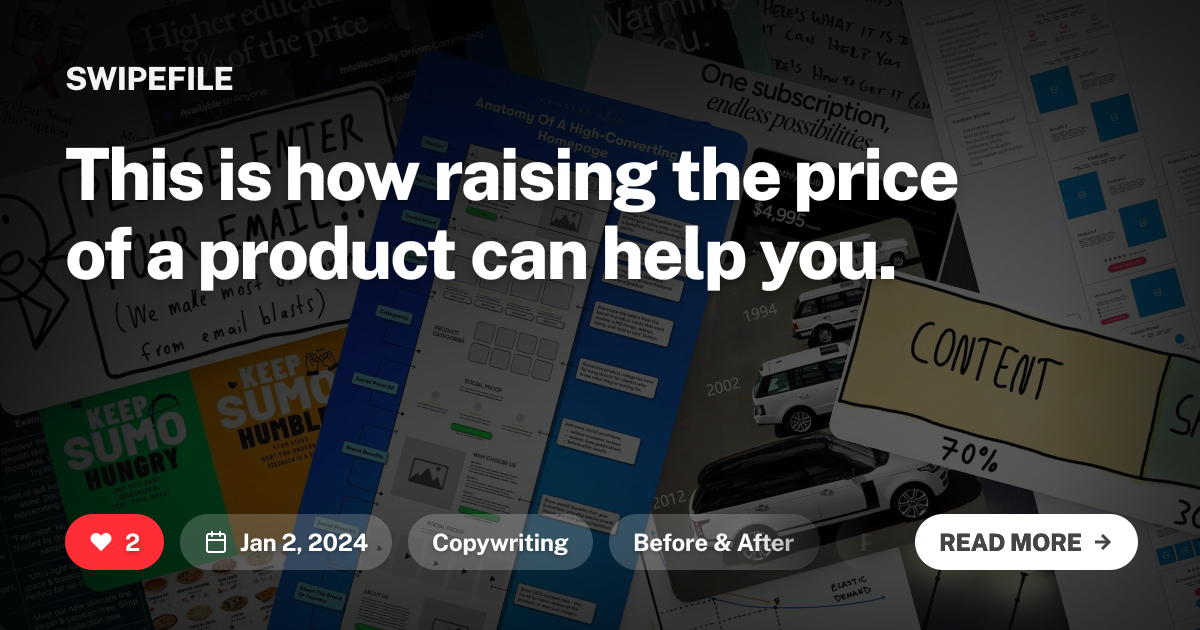 This is how raising the price of a product can help you.