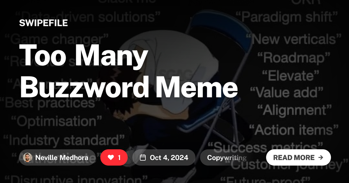 Too Many Buzzword Meme