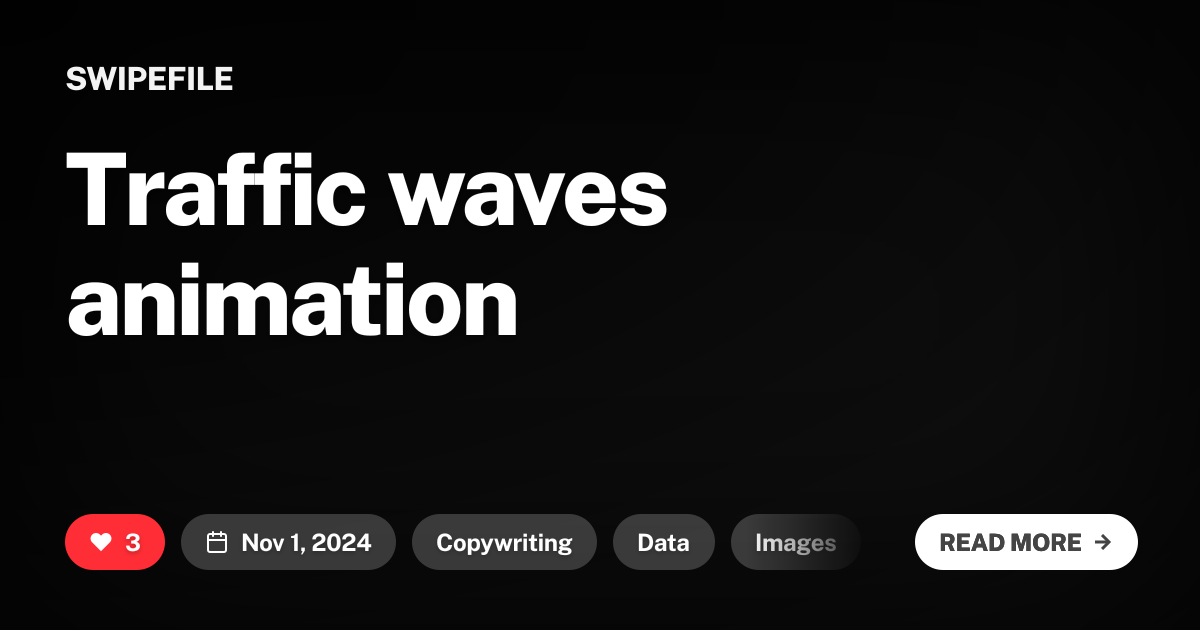 Traffic waves animation