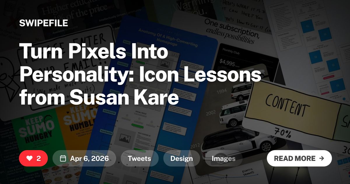 Turn Pixels Into Personality: Icon Lessons from Susan Kare | Swipefile