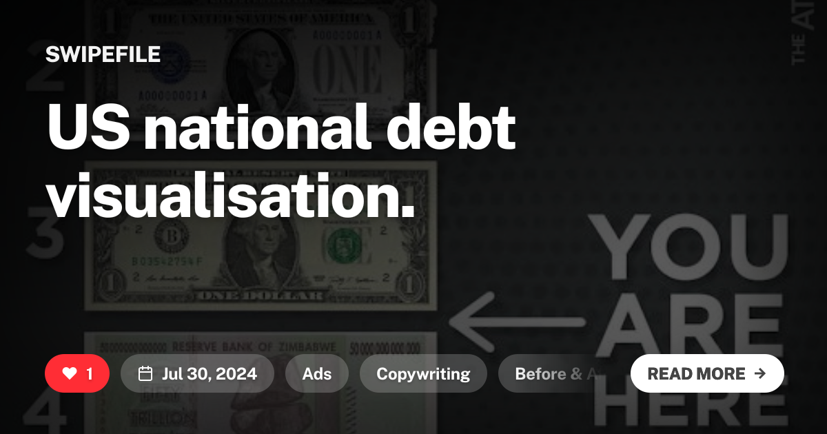 US national debt visualisation.