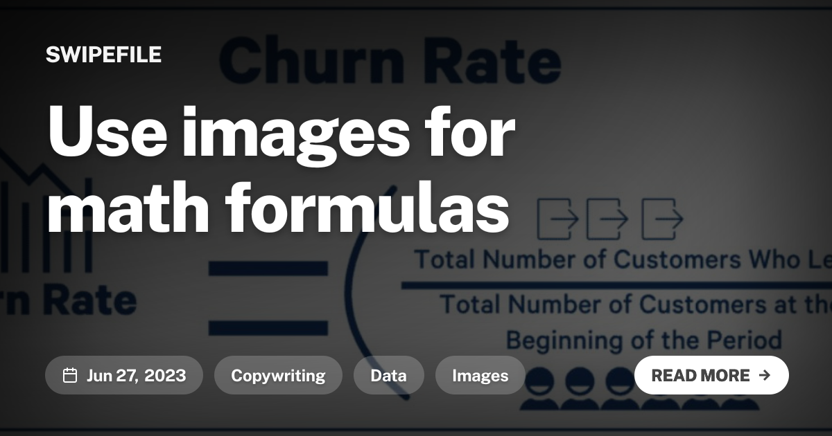 Use images for math formulas