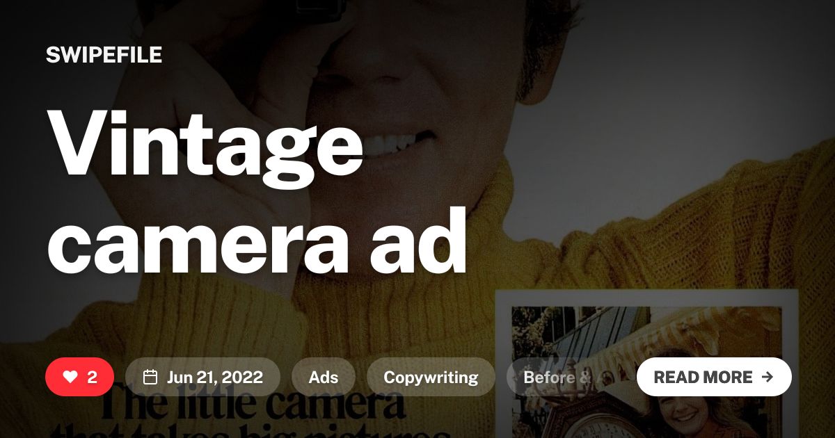 Vintage camera ad | Swipefile