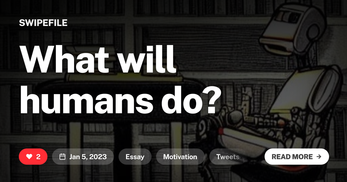 What will humans do?