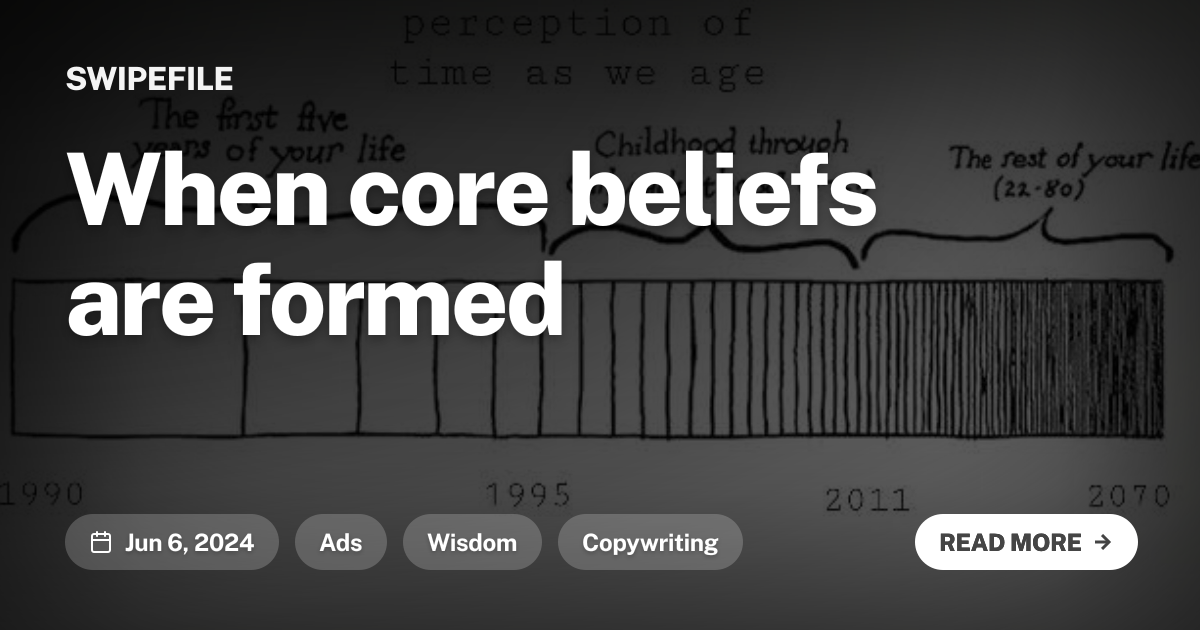 When core beliefs are formed