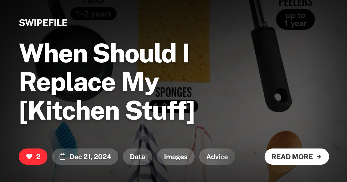 When Should I Replace My [Kitchen Stuff]