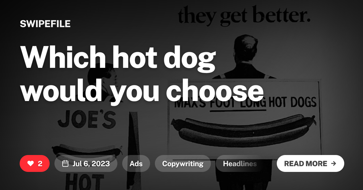 Which hot dog would you choose