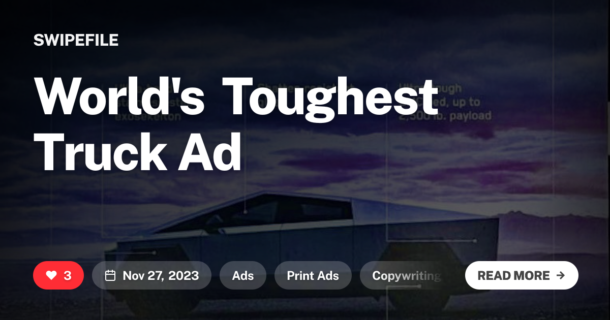 World&#x27;s Toughest Truck Ad