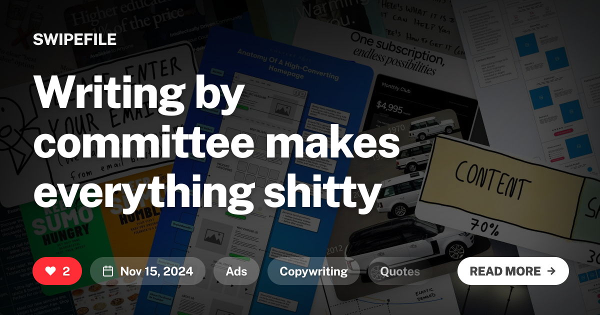 Writing by committee makes everything shitty