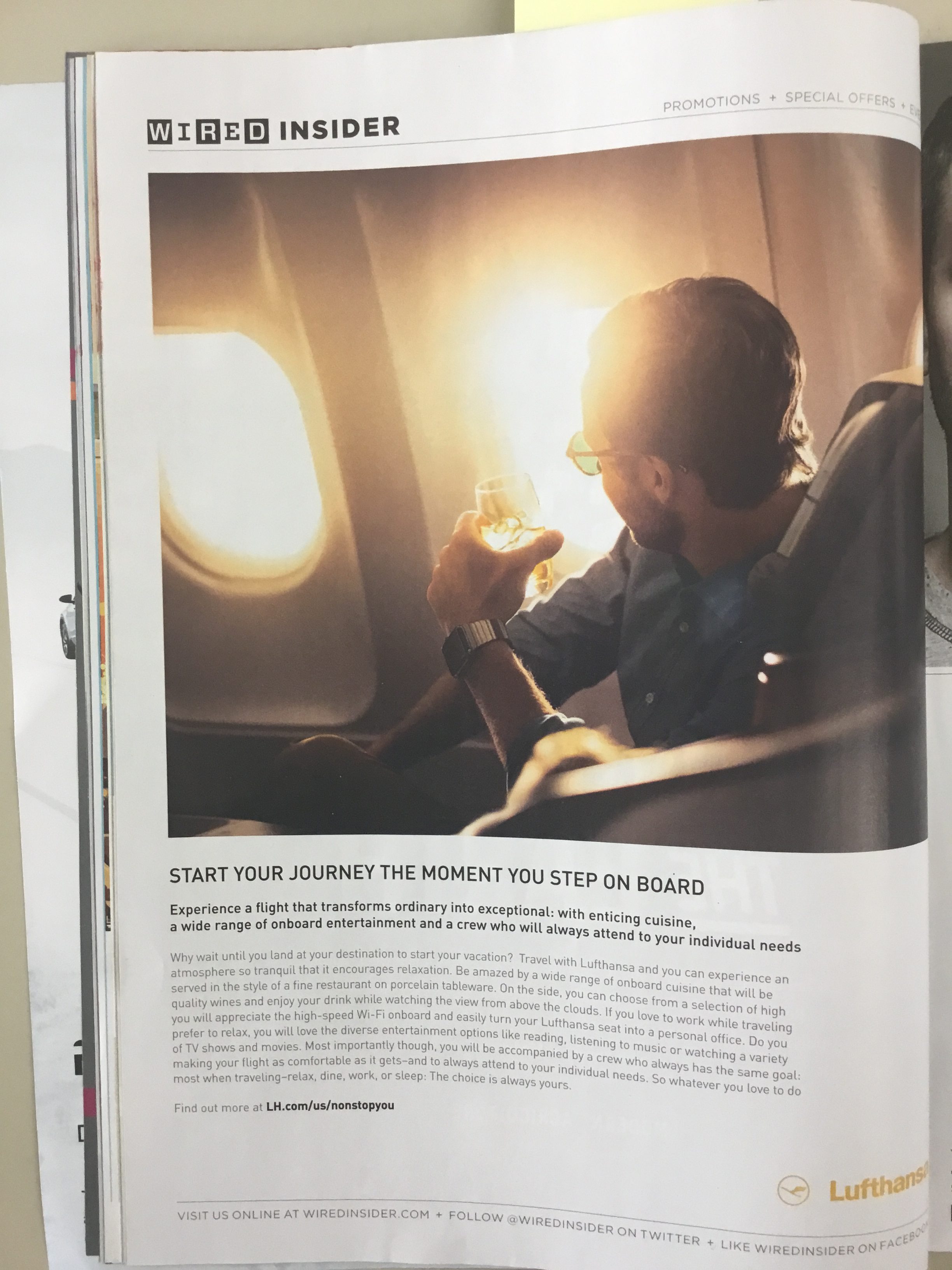 Lufthansa magazine ad