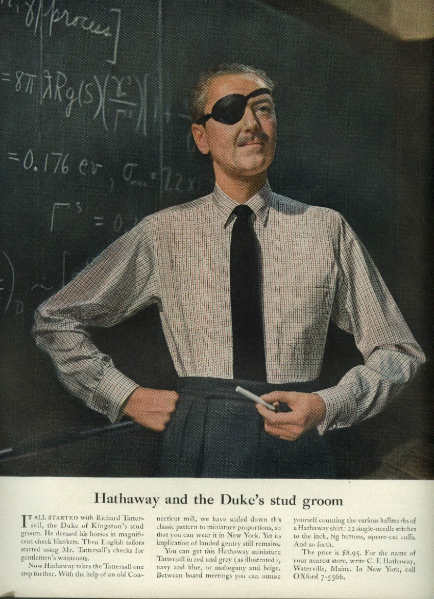 Man In The Hathway Shirt Ad Belt