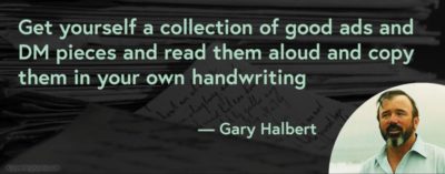 Gary Halbert quote on direct mail