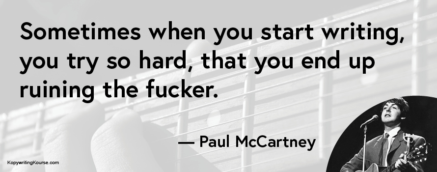 Paul McCartney quote about writing