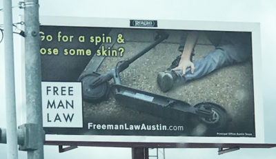 electric scooter accident billboard lawyer lawfirm